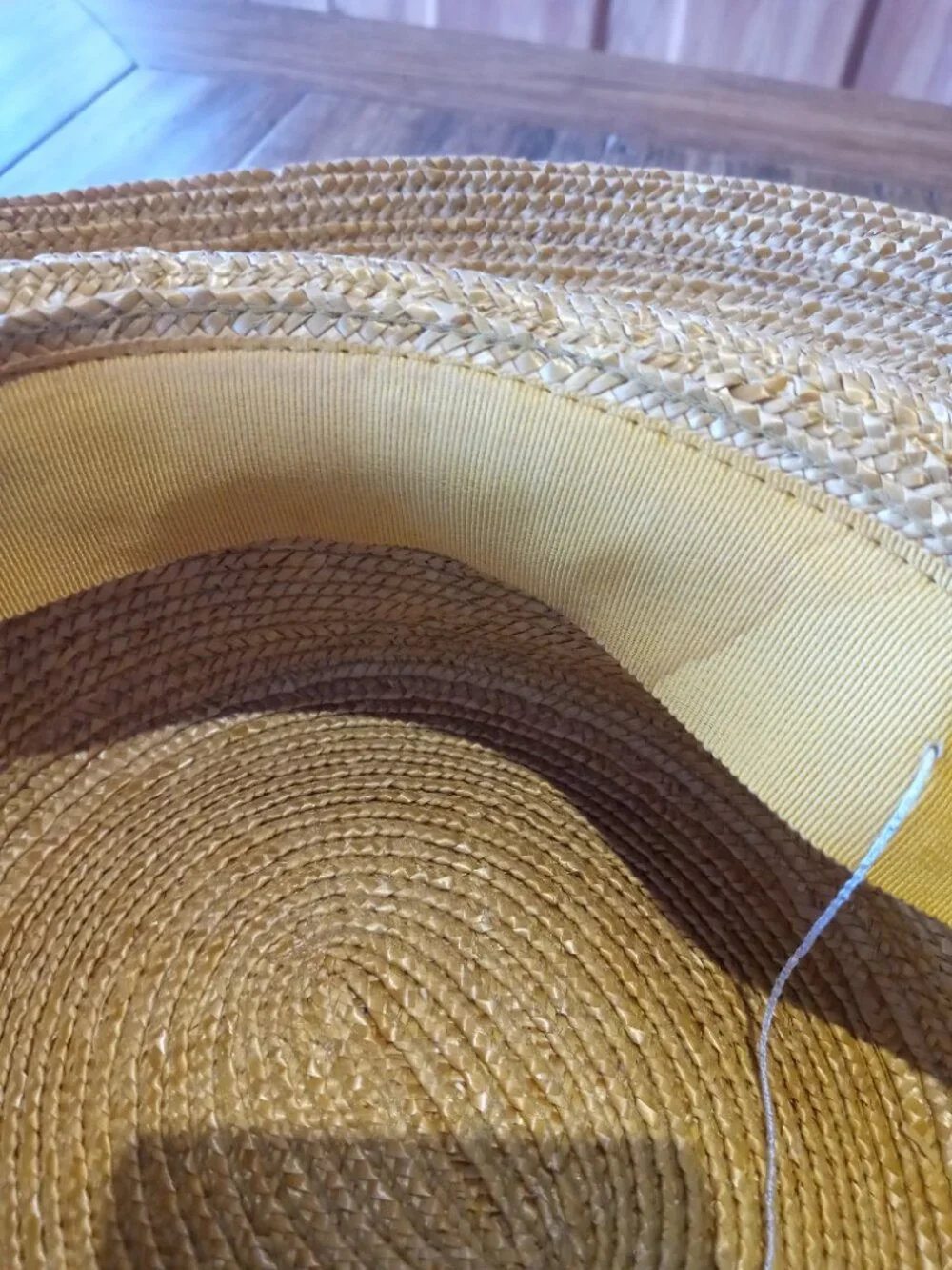 (flawed) ERIC JAVITS raffia sun hat vintage (OS) - Picture 6 of 13